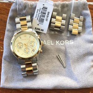 Michael Kors gold and silver watch 30mm